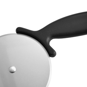 Stainless Steel Pizza Cutter <b>Roller</b> Knife <b>Large</b> Black Handle Non Slip Pizza Tools - Product Image 3