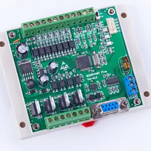 New PLC FX2N 10MT STM32 MCU 6 input 4 transistor output 2 AD module 0-10v built-in battery RTC motor controller DC 24V