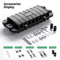 Boîtier de raccordement horizontal pour fibre optique de petite taille, 24 cœurs, 2 entrées 2 sorties, étanche IP65, pour câble FTTH extérieur