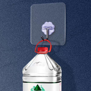 Perforation-free and Traceless <b>Hooks</b> Wall Transparent Adhesive <b>Hooks</b> Strong Load-bearing Bathroom and <b>Kitchen</b> Adhesive <b>Hooks</b> - Product Image 2