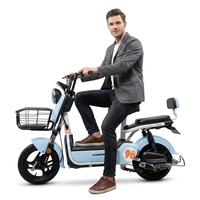 Vélo électrique à cadre basse avec panier avant et siège passager arrière pour adultes, idéal pour les trajets urbains (vente en gros)