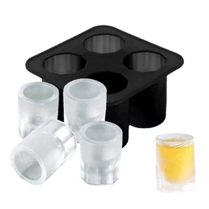 Eco-Friendly Clear <b>Silicone</b> Ice Cube Tray Mold for Shot Glasses Summer Drinking <b>Tool</b> and Ice Shot Glass Mold - Product Image 4