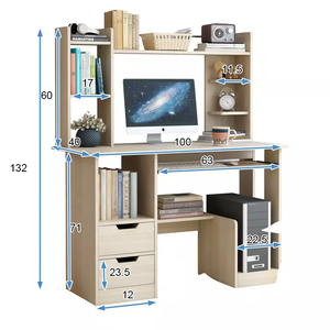 Mueble alto para dormitorio, sala de estar mueble para, escritorio, almacenamiento de madera, ahorro de espacio, mesa de ordenador - Product Image 3