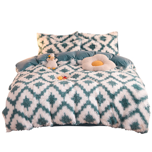Wholesale <strong>Fluffy</strong> Shaggy Comforter Sets <strong>Bedding</strong> <strong>Fluffy</strong> Winter <strong>Bedding</strong> Cover <strong>Double</strong> Duvet Cover - Product Image 1
