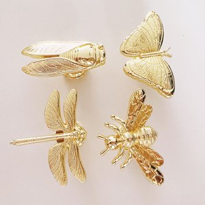 Dragonfly Butterfly Bee Cicada Gabinete Tiradores Perillas para armario Cajón Tocador Armario Muebles - Product Image 3