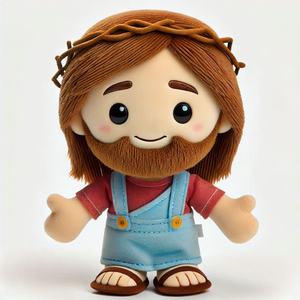 Nuevo Diseño de Muñeco de Peluche Promocional de Dibujos Animados de Jesús, Peluches Personalizados, Juguetes de Muñecos Suaves Cristianos - Product Image 2