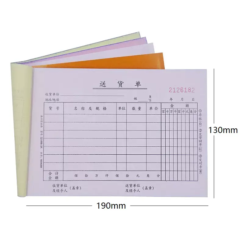 Manufacturer Carbonless Carbon-free Paper Computer Paper Sales Order Book Receipt Book Guest Checks Invoice Paper