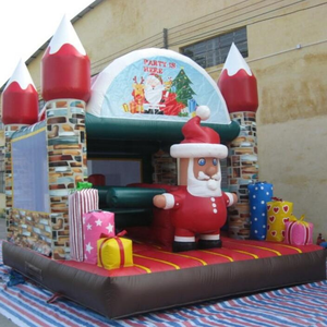 ปราสาทเด้งหิมะซานตาคลอสเป่าลมสำหรับเด็กบ้านเป่าลมเป่าลมใช้ในงานปาร์ตี้กลางแจ้งพร้อมที่เป่าลมในเทศกาลคริสต์มาส - Product Image 5