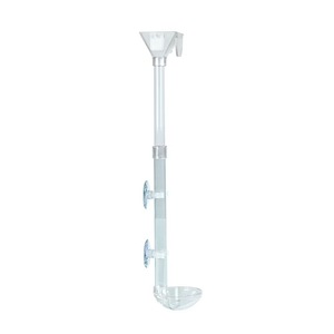 Tanque acrílico telescópico para acuario, tubo de alimentación de peces, recipiente para comida de peces que se hunde, contenedor con valla flotante para comida extensible - Product Image 1