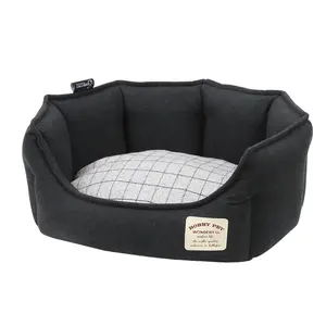 Oval köpek yatağı anti anksiyete sakinleştirici evde beslenen hayvan yatak nefes büyük köpek yatağı s
