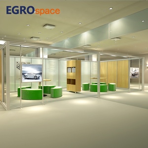 Egrospace Văn phòng Phòng demountable kính nội thất Hệ thống cách âm Kích thước tiêu chuẩn nhôm Modular phân vùng tường - Product Image 2