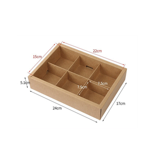 Tái chế kraft giấy Bao bì hộp Cookie Macarons kẹo Pastry món tráng miệng hộp gói với cửa sổ rõ ràng - Product Image 2