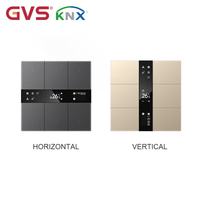 Thermostat multifonctionnel KNX 6 boutons Série S, panneau de commande mural intelligent pour la maison avec sécurité