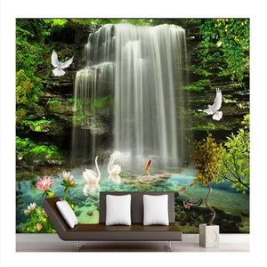 Individuelle Wandbilder 3d-Wandpapiere Heimdekoration natürlicher Wasserfall Fotoband für Wände 3d-Abzieh- und Klebe-Wandpapier - Product Image 3