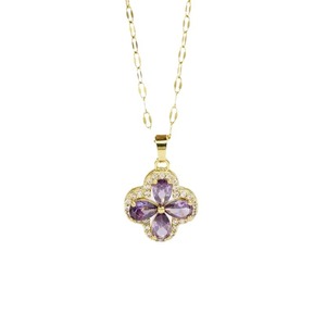 Nuevo collar de flores violetas, cadena de clavícula versátil y moderna, diseño de lujo ligero para mujer, collar de alta gama para el Día de San Valentín - Product Image 5