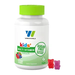 Veganistische Suikervrije Multivitamine Gummies Kids Vitamine D B6 B12 C Geen Kunstmatige Zoetstoffen Met Voedingsstoffen Gevulde Supplementen Snoepil