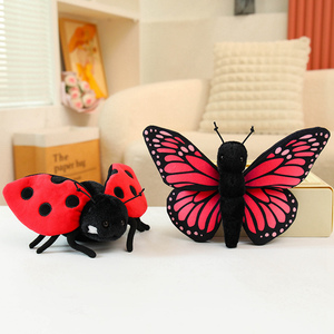 Série de poupées d'insectes créatives pour la décoration de la maison, jouets <span class=keywords><strong>en</strong></span> peluche mignons (araignée, coccinelle, papillon), cadeau d'anniversaire - Product Image 5