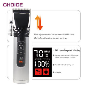 신상품 살롱 무선 t 블레이드 이발사 트리머 습식 건식 면도기 전문 헤어 클리퍼 헤어 배터리 트리머 - Product Image 4