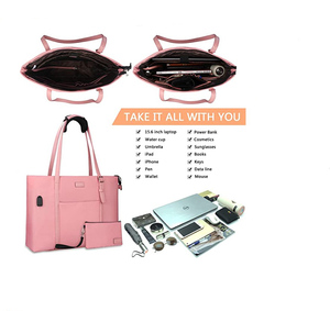 Pink Computer Handbag Ladies Working <strong>Bags</strong> Women USB <strong>Teacher</strong> Laptop <strong>Bag</strong> - Product Image 5