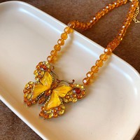Collier Cœur Fleur Vintage Plaqué Or 18K en Cuivre Incrusté de Diamants, Style Rétro Élégant Longueur Clavicule pour Mariage et Fête