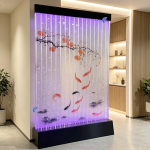 Interior Restaurant Bar Decorations Movable Modern Waterproof Laser Cut Acrylic Panel LED Glowing Water Bubble Wall <b>Room</b> <b>Divider</b> - Product Image 1