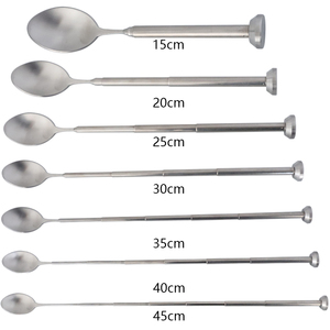 RTS cuillère à mélanger en acier inoxydable, cuillère à mélanger longue de 45CM cuillère à mélanger télescopique - Product Image 6