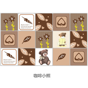 Chumash Cute Bear Aluminum <b>Foil</b> Tile Sticker 45cmx300cm Self-Adhesive <b>Kitchen</b> Oil Proof Smoke Protection Roll Pack - Product Image 3
