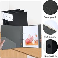 Carpeta Archivadora de Anillas Doble con Tapa Dura, Formato A4, para Hogar, Oficina y Escuela, Personalizable