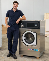 Soldes Exceptionnelles : Laveuse-essoreuse Commerciale Industrielle Électrique Entièrement Automatique à Monnayeur de 15 kg pour Blanchisserie