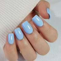 Fournisseur d'ongles personnalisé 32 pièces en acrylique conçu par pression sur les ongles Art fait à la main court carré Gel presse sur les ongles