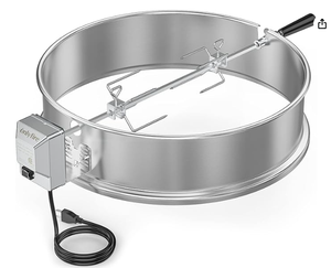 Kit de anillo de <span class=keywords><strong>asador</strong></span> eléctrico de acero cromado para hervidor de carbón de bambú, parrilla para asar pollo, barbacoa para fiesta en casa - Product Image 6