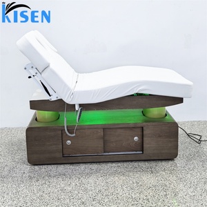 KISEN Luxury White Beauty Salon Head Spa Bed 4 Motors Electric Massage Cosmetic <b>Table</b> Chair Facial Spa Bed Body Care Beauty Bed - Product Image 1