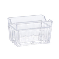 Série en plastique Hotel Essentials-Fournitures d'hôtel élégantes et durables Porte-savon rond Pot en coton-tige et support de télécommande TV
