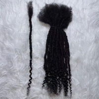 Extensions de micro-locks en cheveux humains bouclés en gros 2025 – Extensions de locks en cheveux humains non traités avec extrémités bouclées pour tresses