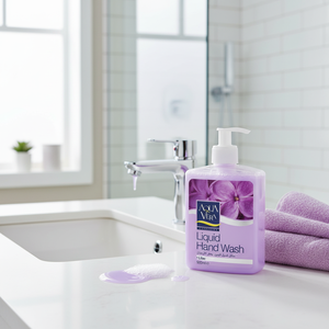 AquaVera Savon liquide pour les mains 500ml Savon antiseptique pour la toilette avec ingrédients chimiques LILAC - Product Image 3