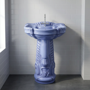 Zebra Pattern Porcelain Pedestal Wash Basin Vinus Set Black White Lavabo <b>Sink</b> Stand Bathroom India Design - Product Image 3