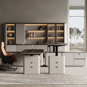 שולחן עבודה יוקרתי יוקרתי עם שולחן עבודה מחשב עם מנוע כפול חכם - Product Image 5