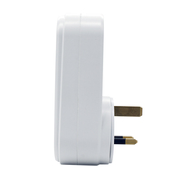 Temporizador Digital Electrónico Mini Manhua, Enchufe UK, 230V 50Hz, Programable Cíclico de 24 Horas, 16 Encendidos/Apagados por Día, CE
