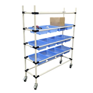 Mới 16 giỏ nghiêng Thiết bị phân loại kho phẳng, nhà máy xe công cụ di động, Kệ hậu cần thương mại điện tử - Product Image 3