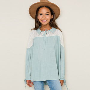 T-shirts vierges élégants à motifs patchwork, nouveau design, marque privée pour filles, achat en gros de Chine - Product Image 1