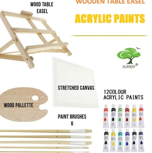 Zten — Kit de <span class=keywords><strong>peinture</strong></span> pour enfant, toile extensible, avec support en bois, 21 pièces - Product Image 2