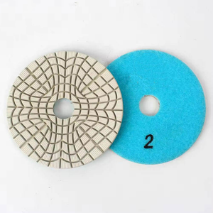 Tampon de <span class=keywords><strong>polissage</strong></span> diamanté flexible JDK 4 pouces, 3 étapes, hybride, pour granit, quartz, marbre, pierre technique, luxe, utilisation humide/sèche, 100 mm, pour sols, OEM - Product Image 2
