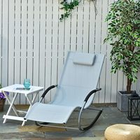 Chaise longue de jardin Zero Gravity Chaise longue de plage à inclinaison solaire Chaise berçante pour l'extérieur Lit de piscine