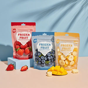 Sacchetto di alta qualità per uso alimentare stampato personalizzato Stand Up <span class=keywords><strong>Packaging</strong></span> per la lavorazione degli alimenti sacchetto di frutta secca congelata - Product Image 1