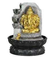 Plushdecor intérieur éléphant dieu Statue résine fontaine Ganesh Ganesha fontaine d'eau décoration de la maison écologique Feng Shui