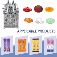 Machine d'emballage double voie pour liquides et pâtes, pour l'alimentation, les cosmétiques et les produits chimiques quotidiens, 60-70 sachets/min, machine d'emballage en stick