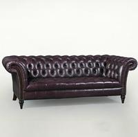 Canapé Chesterfield en cuir pour salon