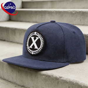 หมวกแก๊ปปักลาย 3 มิติ แบบกำหนดเอง QZFSO ขายส่ง หมวก Snapback 6 แผง ทรงสปอร์ต ปีกแบน ปรับขนาดได้ - Product Image 1