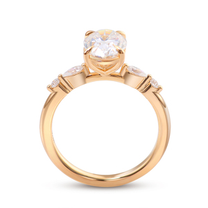 Bague de mariage pour femmes, excellente coupe, diamant 3 carat, bague en or 14k de forme ovale, Offre Spéciale - Product Image 2