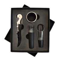 Ensemble tire-bouchon à levier pour bouteille de vin, équipé d'un couteau hippocampe, d'un verseur à vin et d'une bague à vin